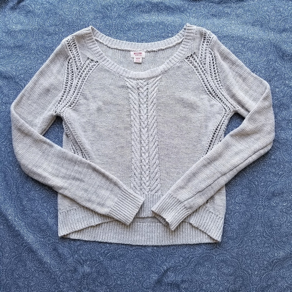 Mossimo Supply Co. Cream Cable Knit Sweater XS